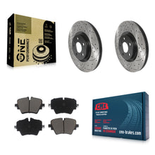 Load image into Gallery viewer, Front Drilled Slot Brake Rotor Ceramic Pad Kit For BMW X1 Mini Cooper Countryman
