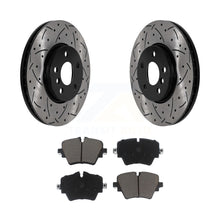 Charger l&#39;image dans la galerie, Front Drill Slot Brake Rotors Ceramic Pad Kit For Mini Cooper Countryman Clubman