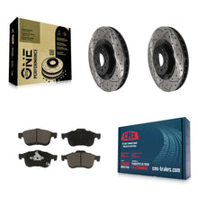 Load image into Gallery viewer, [Front] 2014-2020 Fiat 500L Performance Drilled &amp; Slotted Brake Rotor &amp; Ceramic Pads Kit For Max Braking