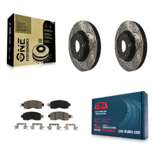 Charger l'image dans la galerie, Front Coated Drilled Slotted Disc Brake Rotors Ceramic Pad Kit For Nissan Altima