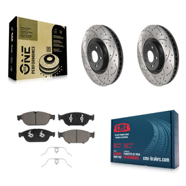 Front Coated Drill Slot Disc Brake Rotors Ceramic Pad Kit For Audi A6 Quattro A7
