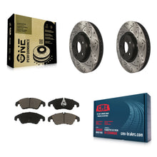 Charger l'image dans la galerie, Front Drill Slot Brake Rotors Ceramic Pad Kit For Audi A4 Q5 A5 Quattro A7 A6 S5