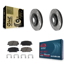 Load image into Gallery viewer, [Front] 2011-2015 Kia Optima 2.0L Performance Drilled &amp; Slotted Brake Rotor &amp; Ceramic Pads Kit For Max Braking
