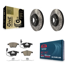 Load image into Gallery viewer, Front Coat Drill Slot Disc Brake Rotors Ceramic Pad Kit For Volkswagen CC Passat