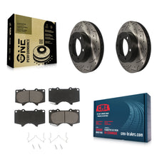 Charger l'image dans la galerie, Front Drilled Slot Disc Brake Rotor Ceramic Pad Kit For Toyota Tacoma 4Runner FJ