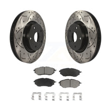 Charger l&#39;image dans la galerie, Front Drilled Slot Brake Rotors Ceramic Pad Kit For Subaru Outback Legacy WRX B9