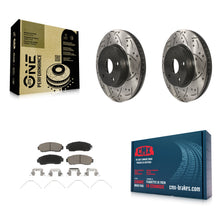 Load image into Gallery viewer, [Front] 2016-2019 Subaru Legacy 2.5L Performance Drilled &amp; Slotted Brake Rotor &amp; Ceramic Pads Kit For Max Braking
