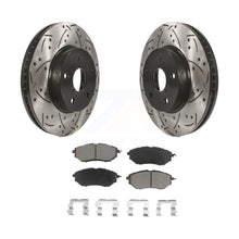 Charger l&#39;image dans la galerie, Front Drilled Slot Disc Brake Rotors Ceramic Pad Kit For 2015 Subaru Legacy 2.5L