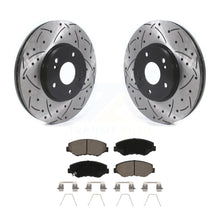 Load image into Gallery viewer, Front Coated Drill Slot Disc Brake Rotors Ceramic Pad Kit For Honda Pilot Accord