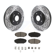 Charger l&#39;image dans la galerie, Front Drilled Slot Disc Brake Rotors Ceramic Pad Kit For Honda Odyssey Acura MDX