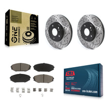 Load image into Gallery viewer, Front Drilled Slot Disc Brake Rotors Ceramic Pad Kit For Honda Odyssey Acura MDX