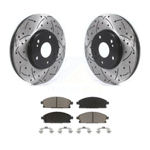 Load image into Gallery viewer, Front Coated Drill Slot Disc Brake Rotor Ceramic Pad Kit For 2003-2006 Acura MDX