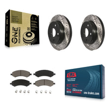 Charger l'image dans la galerie, Front Drill Slot Brake Rotors Ceramic Pad Kit For Ram 1500 Dodge Classic Durango