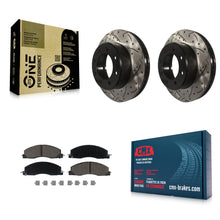 Load image into Gallery viewer, Front Drilled Slot Disc Brake Rotor Ceramic Pad Kit For Ram 2500 3500 1500 Dodge