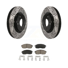 Charger l&#39;image dans la galerie, Front Drilled Slot Brake Rotors Ceramic Pad Kit For 2007-2012 Nissan Sentra SE-R