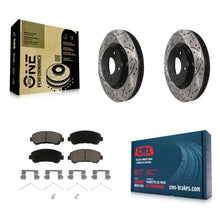 Load image into Gallery viewer, Front Coated Drill Slot Disc Brake Rotor Ceramic Pad Kit For Nissan Rogue Select