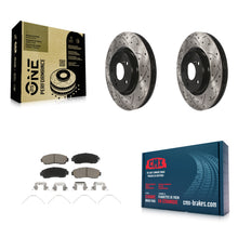 Load image into Gallery viewer, [Front] 2011-2014 Honda Odyssey Performance Drilled &amp; Slotted Brake Rotor &amp; Ceramic Pads Kit For Max Braking