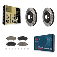 Charger l'image dans la galerie, Front Drill Slot Brake Rotors Ceramic Pad Kit For Dodge Grand Caravan Chrysler &amp;