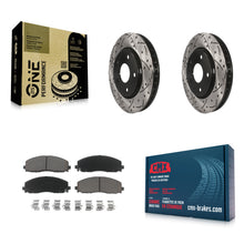 Load image into Gallery viewer, Front Coated Drill Slot Disc Brake Rotor Ceramic Pad Kit For Dodge Grand Caravan