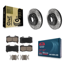 Front Drilled Slot Brake Rotor Ceramic Pad Kit For Chevrolet Colorado GMC Canyon