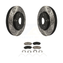 Load image into Gallery viewer, Front Drilled Slot Brake Rotor &amp; Ceramic Pad Kit For Honda CR-V Crosstour Accord