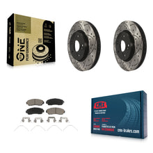 Charger l'image dans la galerie, Front Drilled Slot Brake Rotor &amp; Ceramic Pad Kit For Honda CR-V Crosstour Accord