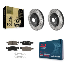 Front Drill Slot Disc Brake Rotor Ceramic Pad Kit For Mercedes-Benz ML350 GLE350