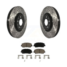 Load image into Gallery viewer, Front Coated Drilled Slotted Disc Brake Rotors Ceramic Pad Kit For Jeep Cherokee