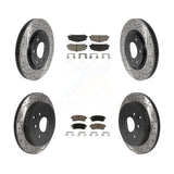 Front Rear Drilled Slot Brake Rotor & Ceramic Pad Kit For INFINITI Nissan Armada