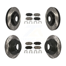 Charger l'image dans la galerie, Front Rear Drill Slot Brake Rotor Ceramic Pad Kit For Hyundai Santa Fe Sport Kia