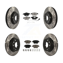 Charger l'image dans la galerie, Front Rear Drilled Slot Disc Brake Rotor &amp; Ceramic Pad Kit For Volkswagen Passat