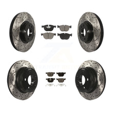 Charger l'image dans la galerie, Front Rear Coated Drilled Slotted Disc Brake Rotor Ceramic Pad Kit For BMW X5 X6