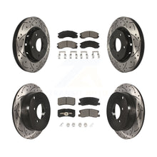 Charger l'image dans la galerie, Front Rear Drilled Slot Disc Brake Rotor &amp; Ceramic Pad Kit For Mitsubishi Lancer