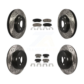 Front Rear Drill Slot Brake Rotor Ceramic Pad Kit For Dodge Charger Chrysler 300