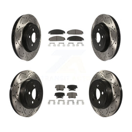 Front Rear Drill Slot Brake Rotor Ceramic Pad Kit For Dodge Charger Chrysler 300