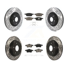 Charger l'image dans la galerie, Front Rear Coated Drill Slot Disc Brake Rotors Ceramic Pad Kit For Ford Focus ST