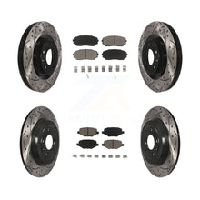 Charger l'image dans la galerie, Front Rear Drill Slot Disc Brake Rotor Ceramic Pad Kit For Ford Edge Lincoln MKX