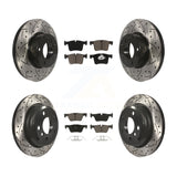 Front Rear Drill Slot Brake Rotors Ceramic Pad Kit For BMW 328i xDrive 320i 330i
