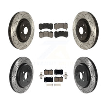 Charger l'image dans la galerie, Front Rear Drill Slot Brake Rotors Ceramic Pad Kit For Jeep Grand Cherokee Dodge
