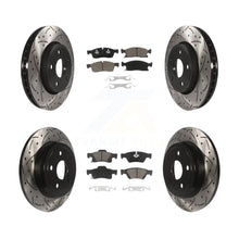 Load image into Gallery viewer, Front Rear Coated Drill Slot Disc Brake Rotors Ceramic Pad Kit For Dodge Durango