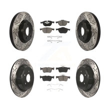 Load image into Gallery viewer, Front Rear Coated Drilled Slot Disc Brake Rotors Ceramic Pad Kit For Ford Escape