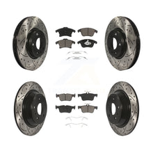 Charger l'image dans la galerie, Front Rear Drilled Slot Brake Rotors Ceramic Pad Kit For Ford Fusion Lincoln MKZ