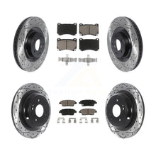 Charger l'image dans la galerie, Front Rear Drill Slot Brake Rotor Ceramic Pad Kit For 12-14 Hyundai Genesis 5.0L