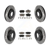 Front Rear Drilled Slot Brake Rotor & Ceramic Pad Kit For Mini Cooper Countryman