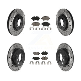 Front Rear Drilled Slot Brake Rotor & Ceramic Pad Kit For Mini Cooper Countryman