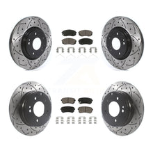 Charger l&#39;image dans la galerie, Front Rear Drill Slot Brake Rotors Ceramic Pad Kit For Hyundai Sonata GAS engine