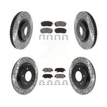 Charger l'image dans la galerie, Front Rear Drill Slot Brake Rotors Ceramic Pad Kit For Hyundai Sonata GAS engine