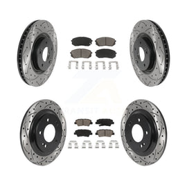 Front Rear Drill Slot Brake Rotors Ceramic Pad Kit For Hyundai Sonata GAS engine