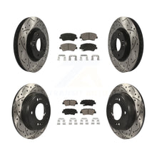 Charger l'image dans la galerie, Front Rear Coat Drill Slot Disc Brake Rotor Ceramic Pad Kit For Hyundai Veloster