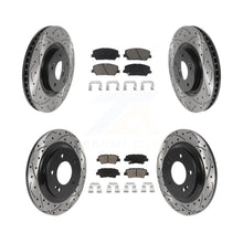 Load image into Gallery viewer, [Front+Rear] 13-15 Kia Optima 2.0L Performance Drilled &amp; Slotted Brake Rotor &amp; Ceramic Pads Kit For Max Braking